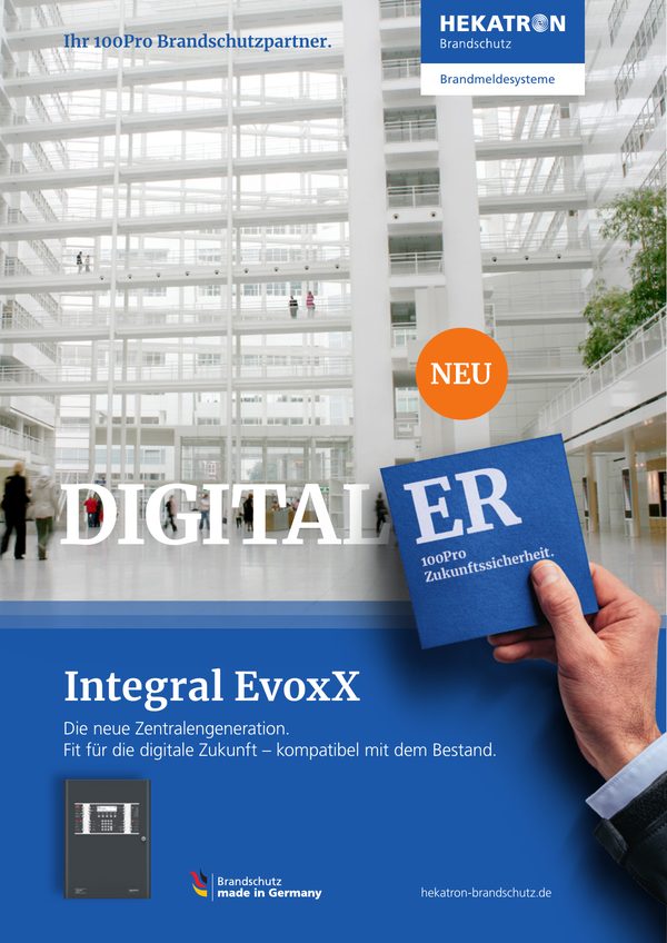 Titelseite: Hekatron Integral EvoxX – Die neue Zentralengeneration