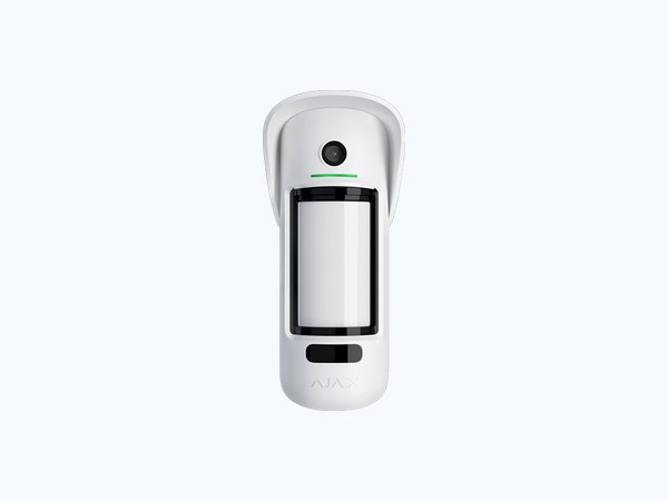 Ajax MotionCam Outdoor Bewegungsmelder außen mit Foto, weiß