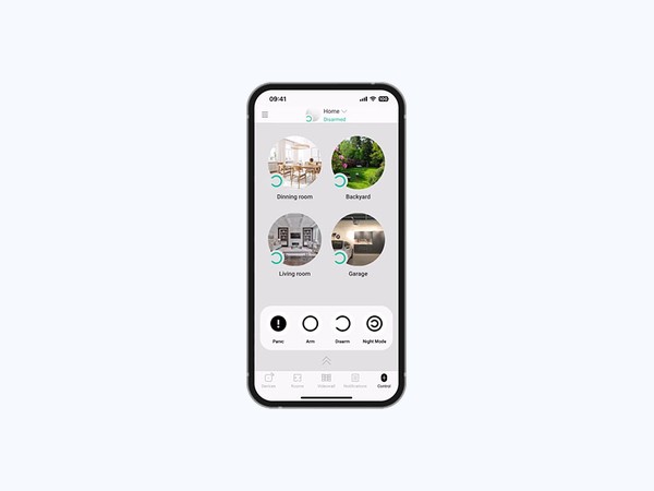 Ajax Security System App auf dem Smartphone